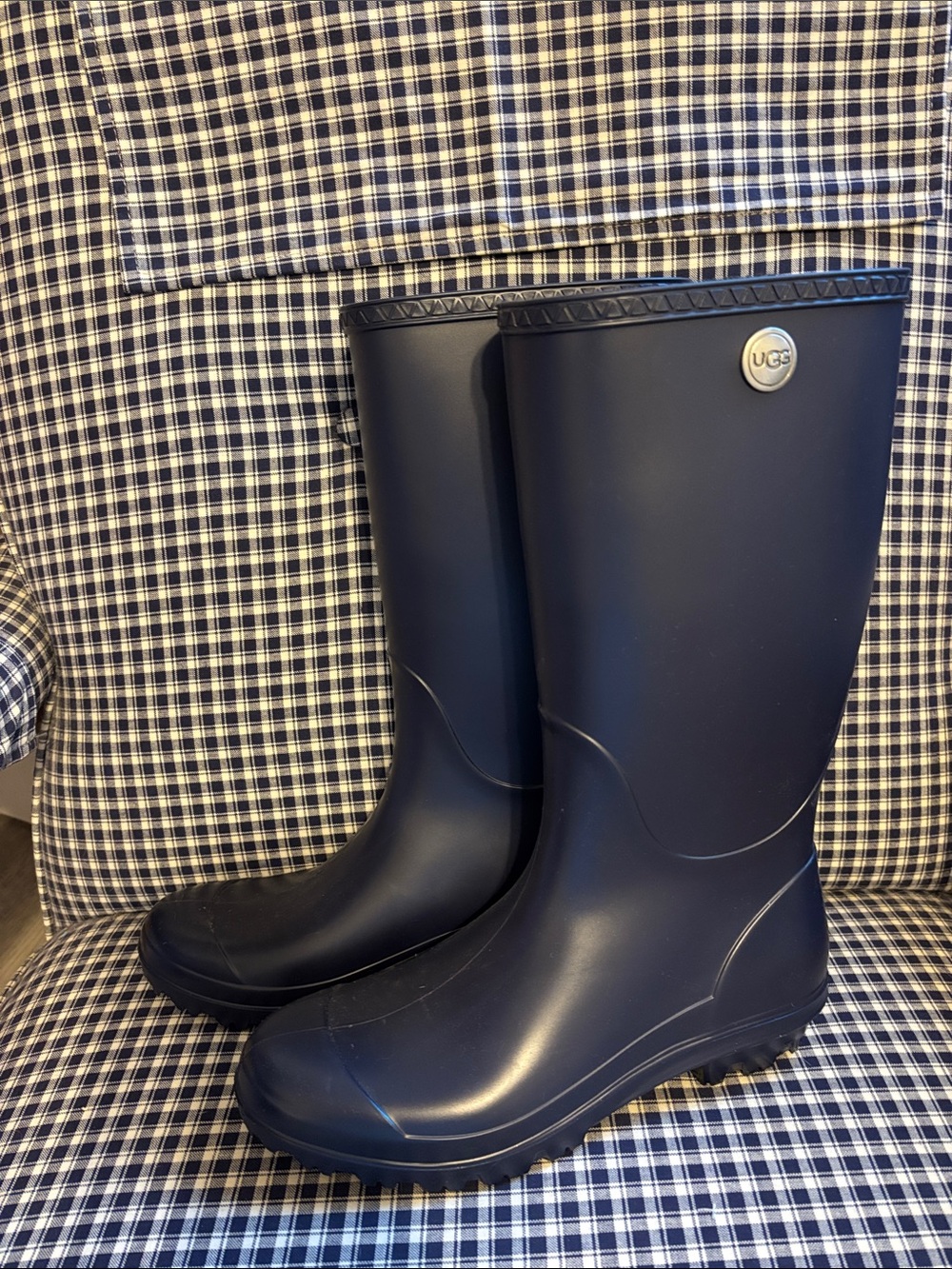 UGG Navy Tall Waterproof Rain Boots